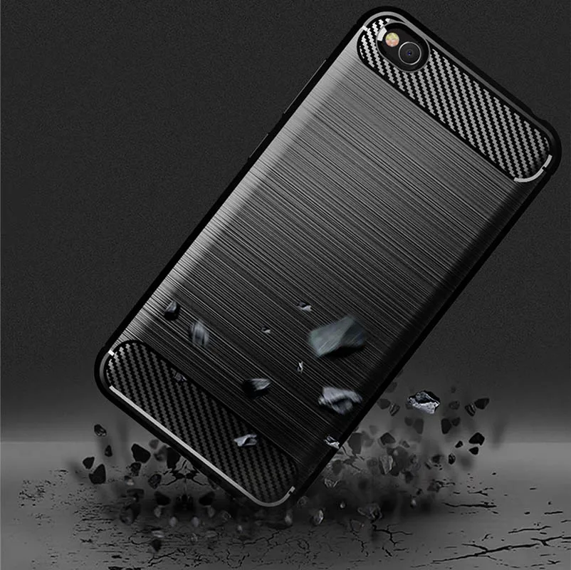 Роскошный мягкий противоударный чехол из углеродного волокна и силикона ТПУ с