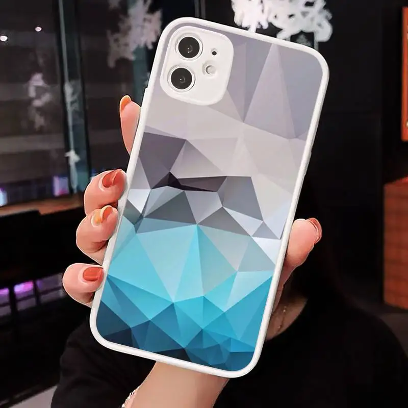 

Pink geometric marble Phone Case matte transparent For iphone 7 8 11 12 plus mini x xs xr pro max cover