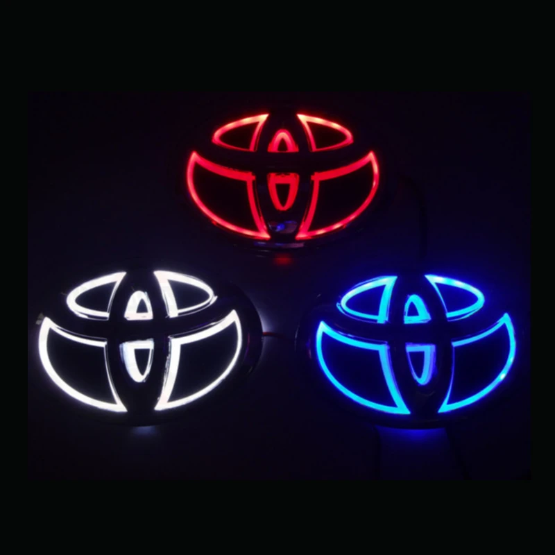 5D автомобильная светодиодная эмблема светильник Toyota Yaris Rav4 Crown Highlander CHR Camry Prius Reiz