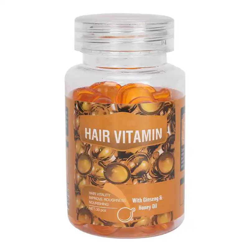

SEVICH 30pcs Orange Hair Care Capsule Ginseng Honey Oil Vitamin Dull Hair Repair
