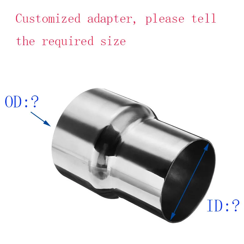 Custom Motorcycle Exhaust Adapter Reducer Connector Pipe for Exhaust Various Sizes Of Exhaust Pipe Adapters Customized