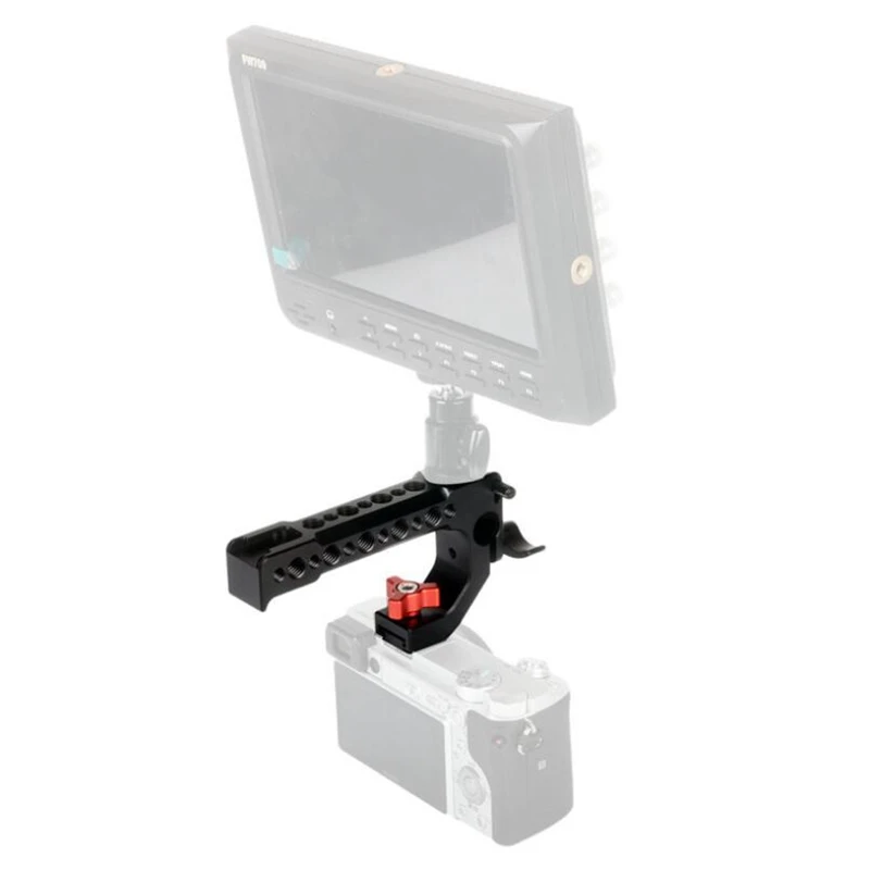 

Camera Handle Top Handle Cheese Handle DSLR Camera Cage Top Handle with 15mm Rod Hole Cold Shoe Hot Shoe 1/4 Inch 3/8 Inch