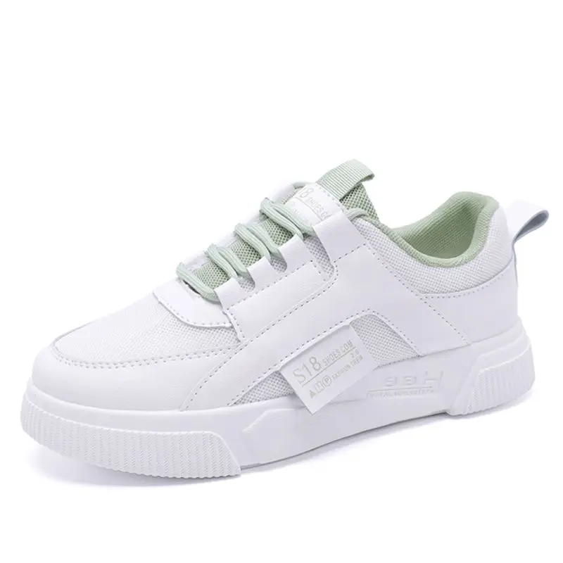 Женские кроссовки на платформе Белые Повседневные туфли для отдыха | Обувь