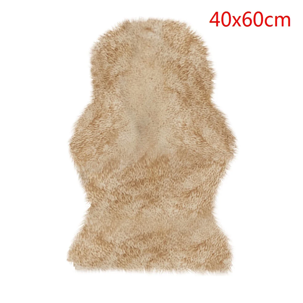 40x60cm yellow DIDIHOU мех искусственный овчина ковер ворсистая шерсть мягкие теплые ковры для гостиной моющееся сиденье коврик пушистые ковры - Цвет: 40x60cm yellow
