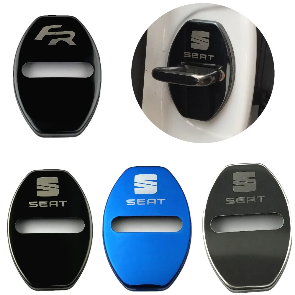 Автомобильный-Стайлинг дверного замка крышка из нержавеющей стали наклейка