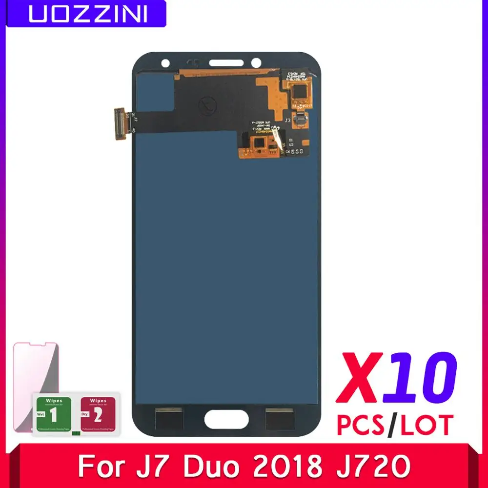 10 шт./партия 5 ''lcd для SAMSUNG Galaxy J7 Duo 2018 J720 J720F 100% AAA класс lcd дисплей кодирующий
