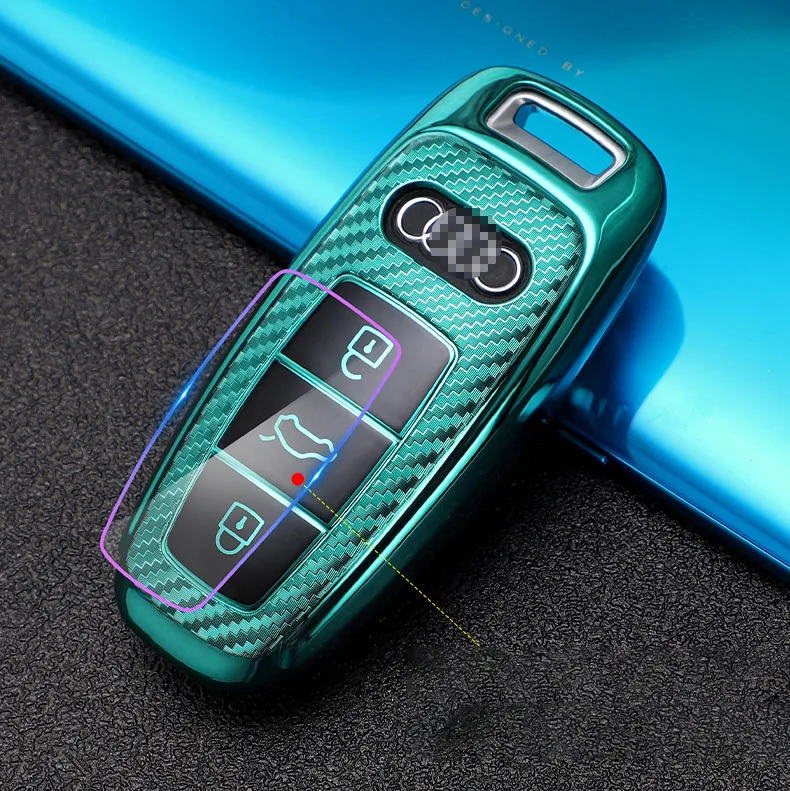 

Чехол для ключей Audi 2020 A6L для мужчин и женщин, чехол для ключей q5lq7q8, Новый чехол для автомобильных ключей A8L, металлический чехол из углеродно...