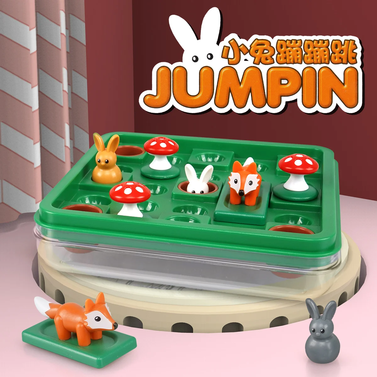 Jumpin rabbit-juego inteligente para ni&ntilde;os, juguete de rompecabezas de mesa port&aacute;til con apariencia visual, entrenamiento de memoria, coloca el nivel para mover el bloque a trav&eacute;s de t-2
