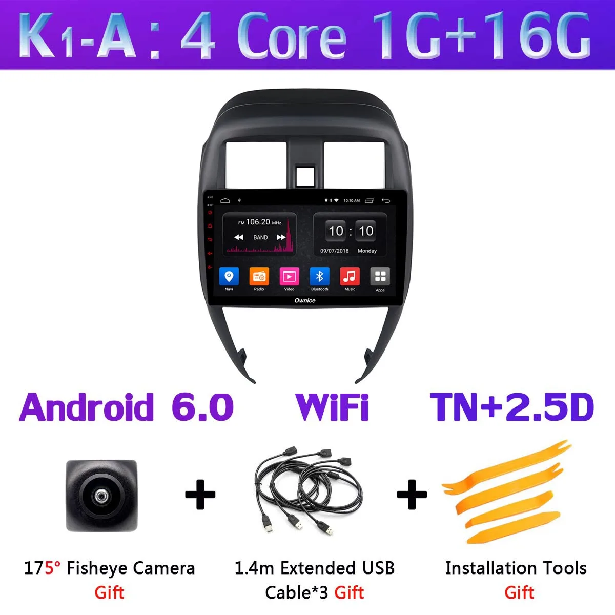 10," 360 ° панорамный Android автомобильный DVD gps навигатор радио плеер для Nissan Sunny CarPlay DSP 4G LTE мультимедиа - Цвет: K1-A