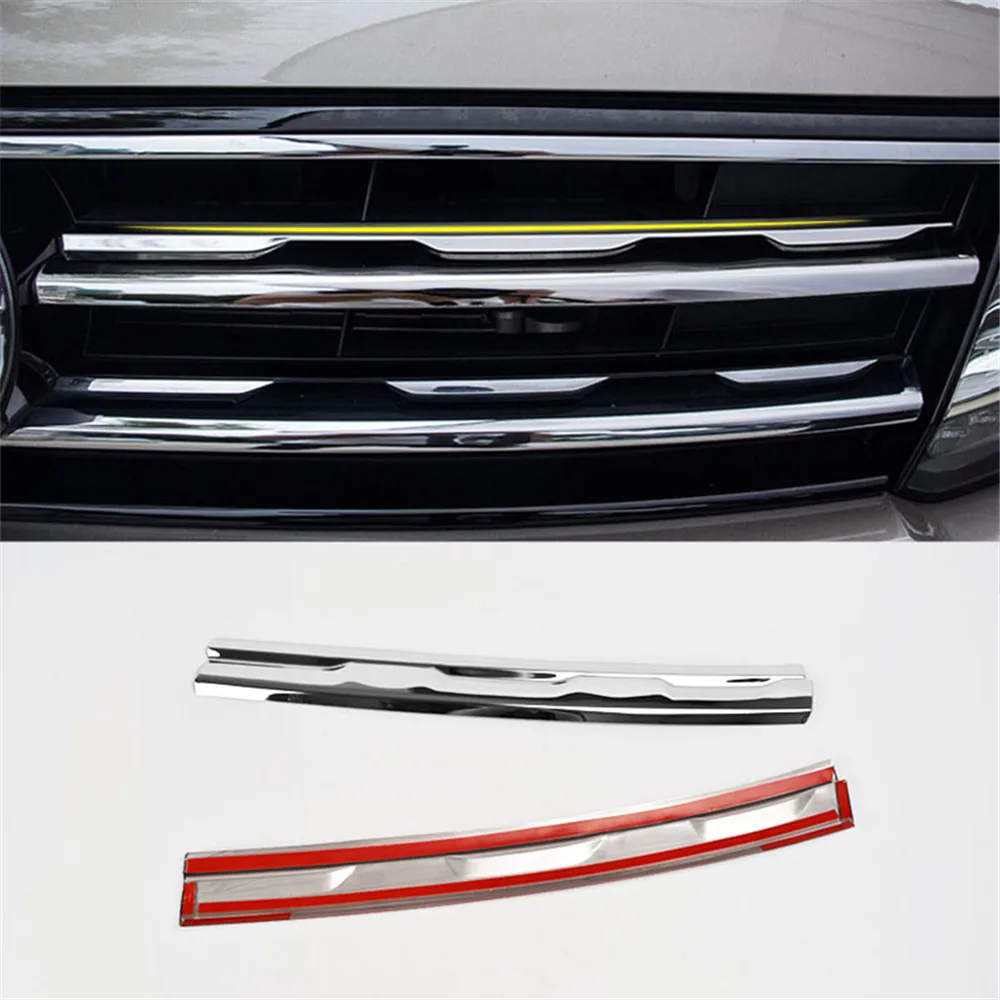 Для Volkswagen VW Tiguan MK2 2016 2017 2018 2019 хромированный передний сетчатый гриль решетка