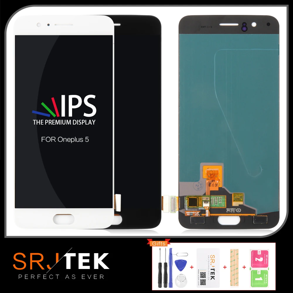 SRJTEK для Oneplus 5 экран A5000 ЖК дисплей сенсорный дигитайзер в сборе рамка OnePlus T One Plus 1 +