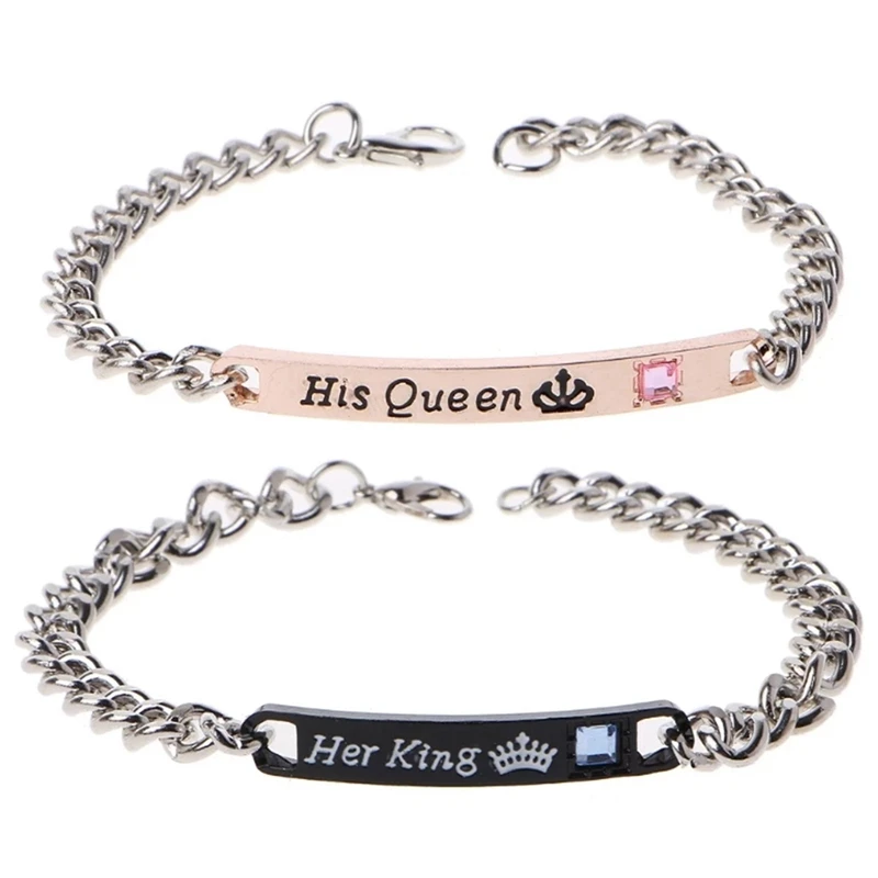 His Queen Her King Black Rose Gold Color Women