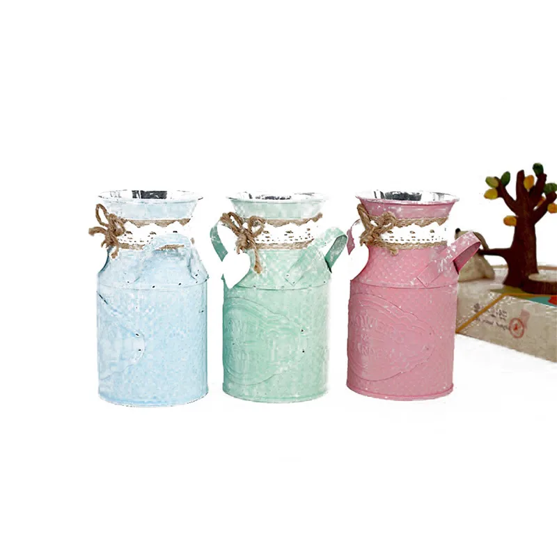

Fashion Metal Flower Vase Vintage Jug Vase Home Living Room Decoration Creative Flower Pot