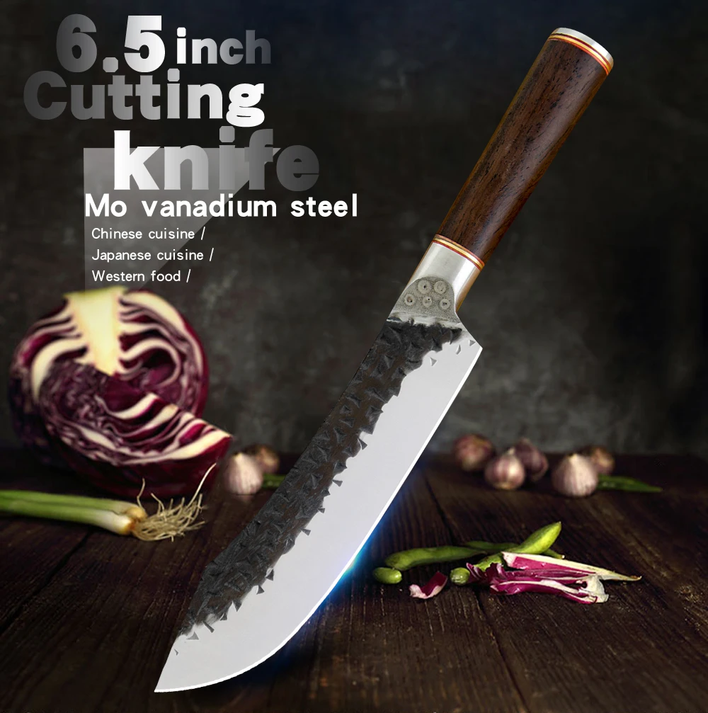 

Высококачественный 5-дюймовый стальной кухонный нож 5cr1, бытовой 6,5 дюймовый нож для нарезки и убоя, мясницкий нож для нарезки костей, инструм...
