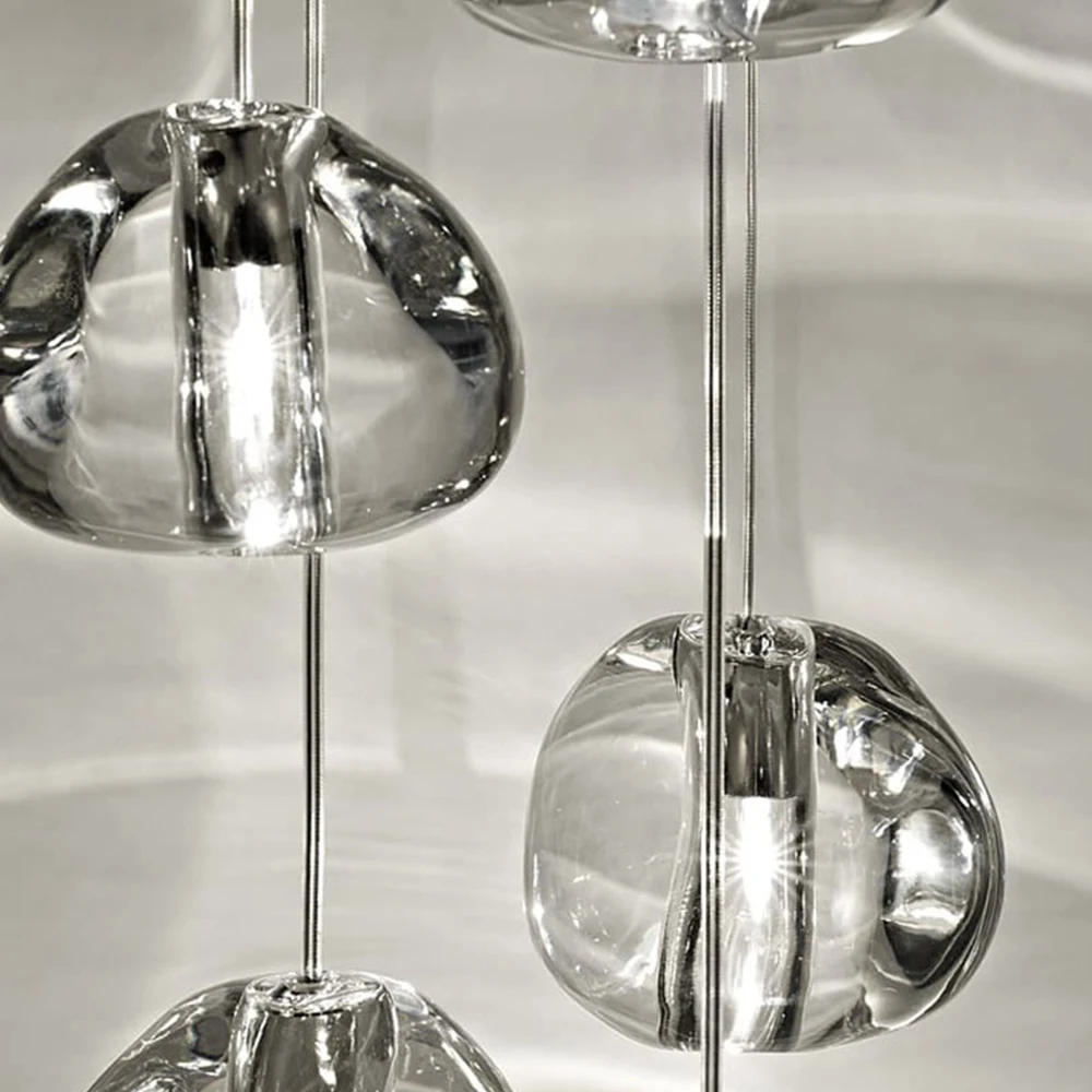 

10cm luxury crystal loft lighting pendant light hanging lamp balls staircase modern long wire cristal villa living room bar