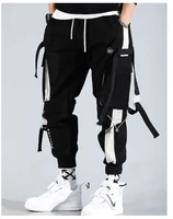 mens cargo pants streetwear trousers with multi pockets hiphop punk jogger sport harem pants spring fall