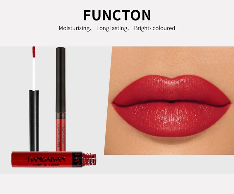 Лидер продаж 2019 матовый блеск для губ бархатный подводка водостойкая стойкая