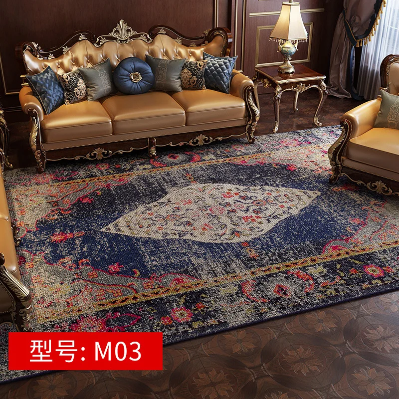 M03 Персидский марокканский ковер для гостиной, американский стиль, ковер для спальни, ретро этнический диван, ковер для журнального столика, коврик для кабинета, домашний декор - Цвет: M03