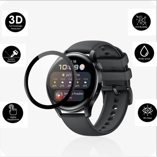 3D Full Edge Soft Soft Protective Film Cover Protection For Huawei Watch 3 Sports Smartwatch Screen Protector For Huawei Watch3