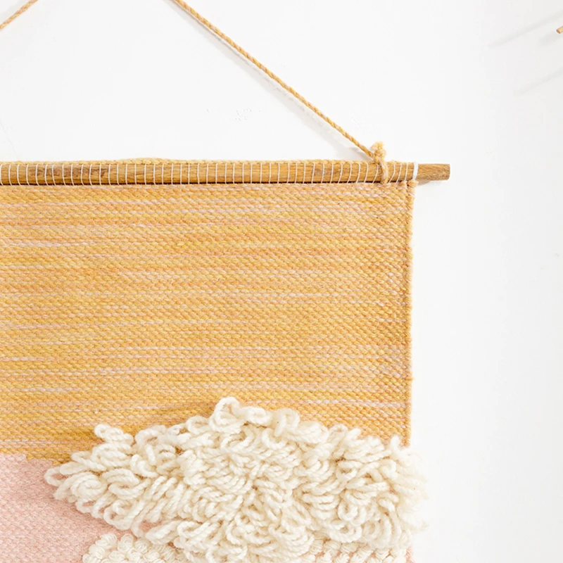 Новинка настенный гобелен из макраме в стиле бохо с узелком и кисточкой богемные