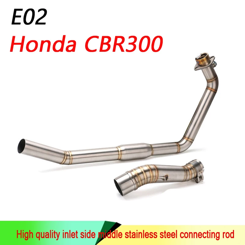

Motorcycle modified exhaust pipe CBR300 stainless steel front section middle section modified exhaust pipe connected to 51 front