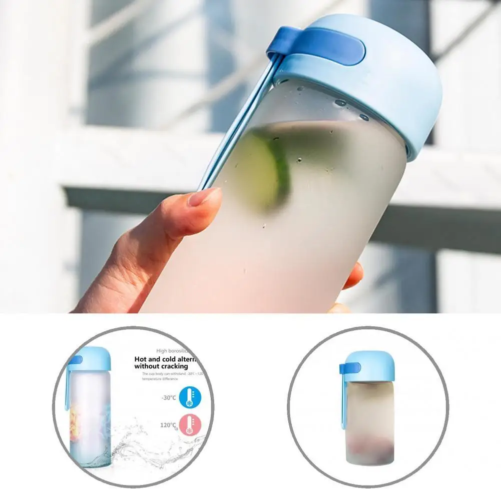 

PP 320ml/420ml Creative Anti-fracture High Borosilicate Glass Water Cup Anti-corrosion Water Cup Leakproof for Outdoor