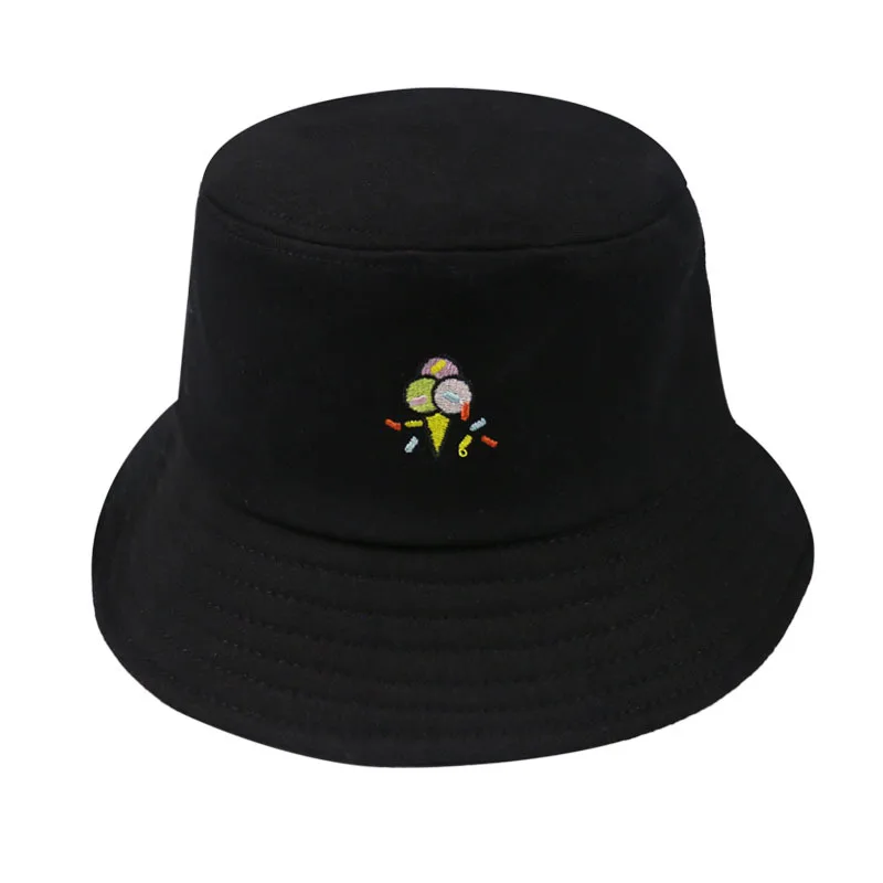 Вышивка фрукты арбуз мороженое радуга Панама конфета леденец лето осень шляпа