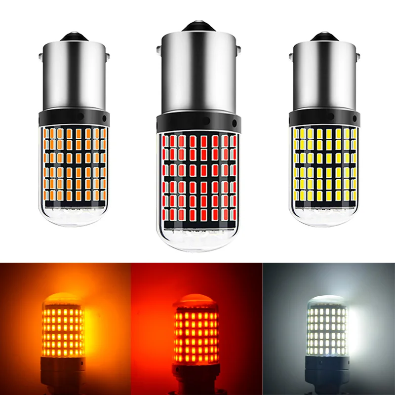 Новинка 1 шт. Автомобильные светодиодные лампы W21W P21W PY21W T20 LED 7440 1156 BA15S BAU15S для