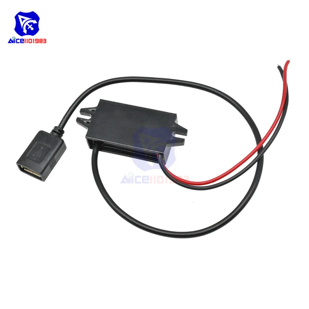 Diymore DC-DC DC 12 В до 5 В 3A 15 Вт понижающий преобразователь модуль Женский usb type-A Женский конвертер для автомобиля
