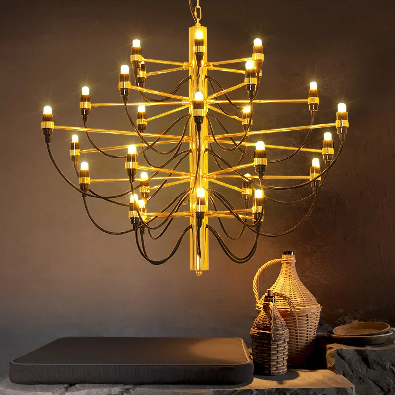 Современные скандинавские светильник почки 18/30/50 Золотая и черная люстра