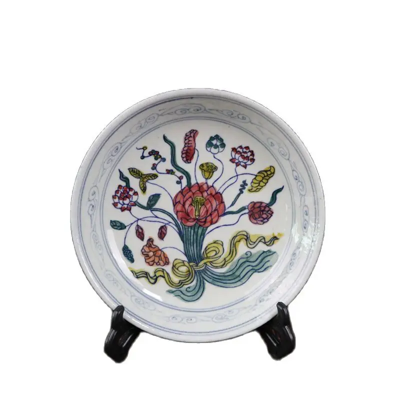 

Chinese Old Porcelain Blue And White Flower Pattern Tray