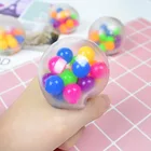 Сенсорная игрушка-Непоседа, снятие стресса, беспокойства, ручные упражнения, сжимаемые шарики для снятия стресса с ДНК с цветными шариками
