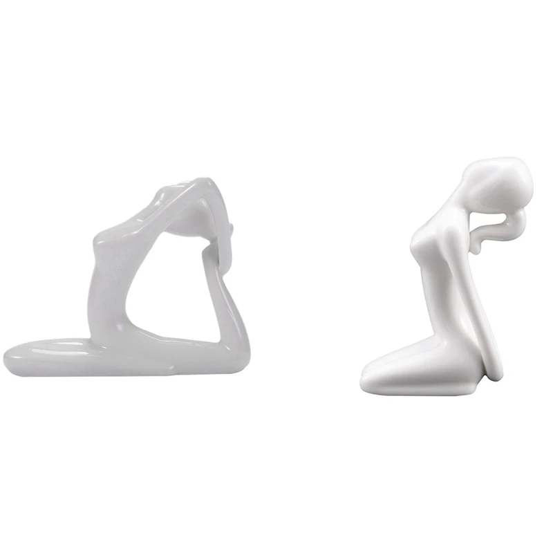 

2 шт., керамические статуэтки для йоги, 9 и 10 дюймов