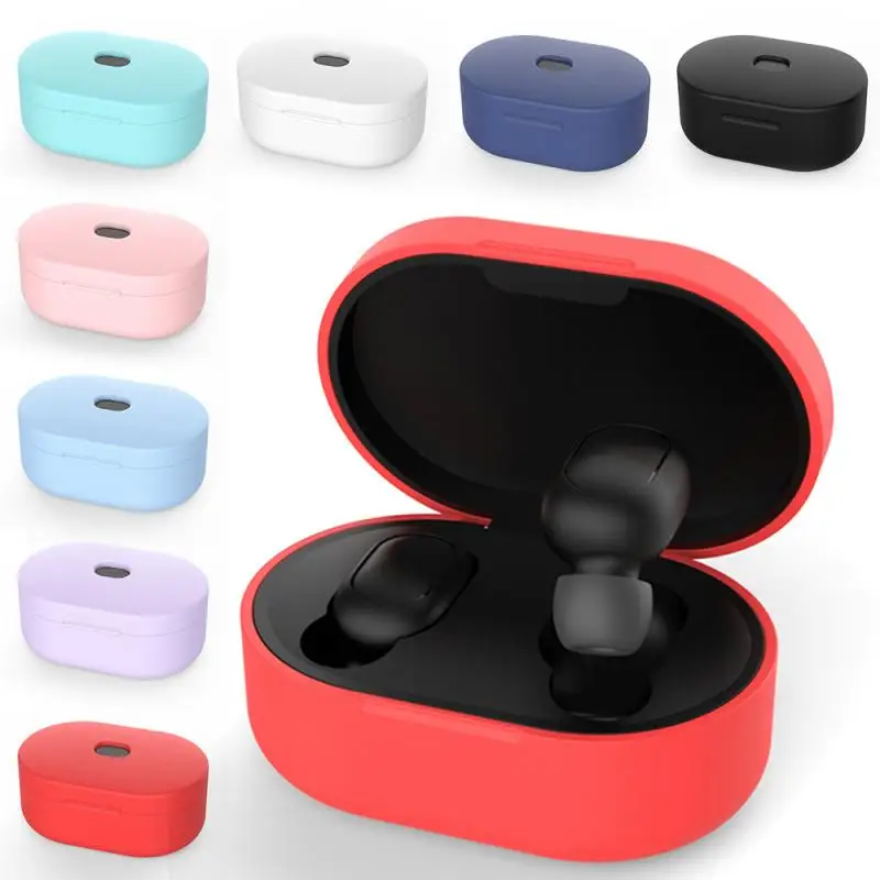 Силиконовый защитный чехол для Redmi Mi AirDots беспроводные TWS Bluetooth-совместимые Чехлы