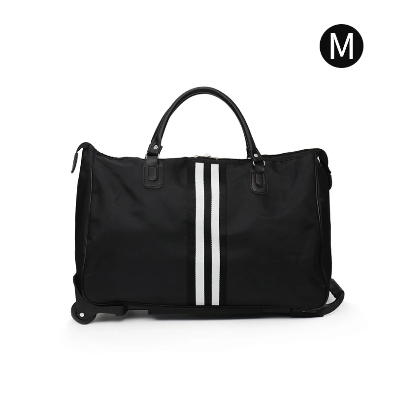 Style 2 M Полосатая сумка для переноски, водонепроницаемая нейлоновая сумка-тролли для путешествий, мужские дорожные сумки, складной чемодан с колесами XA225C - Цвет: Style 2 M