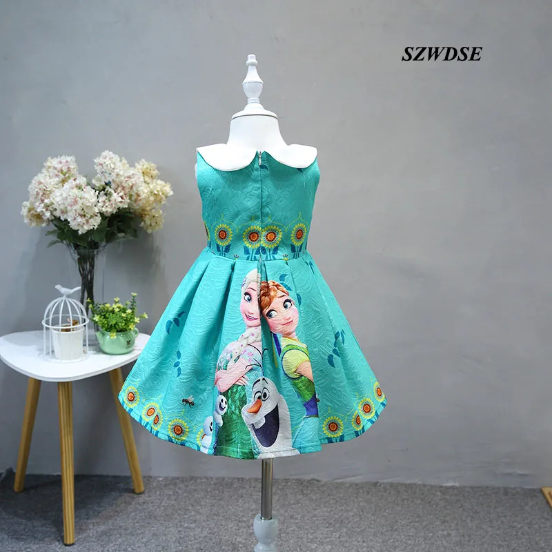 2018 детское милое платье для девочек мультфильм &quotСофия&quot Анна Эльза печатных