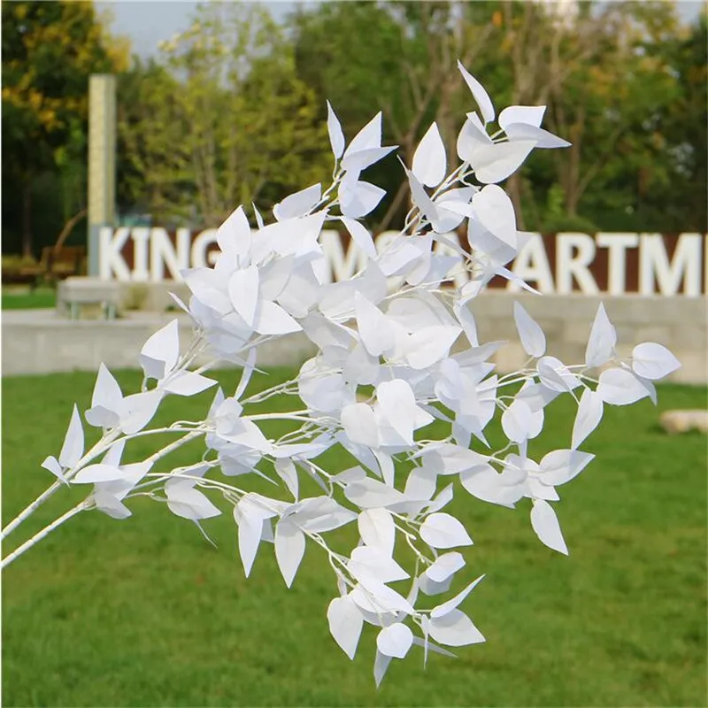 

20Pcs Fake Honeysuckle Leaf 35" Length Simulation Lonicera Japonica Leaves for Wedding Home Decorative Artificial Plants