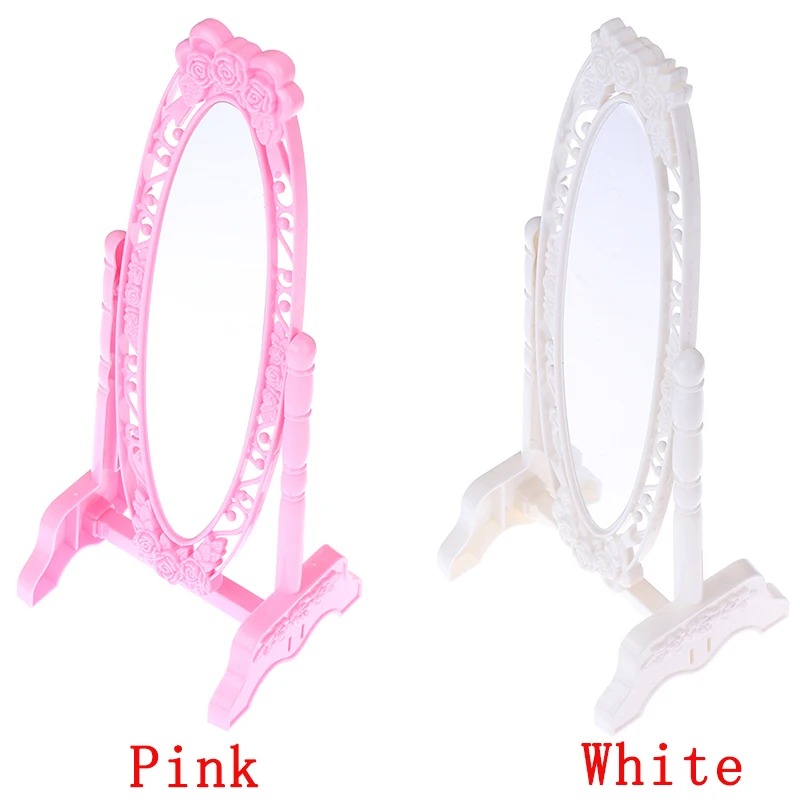 

1 шт., кукла, зеркало для макияжа, розовое модное Кукольное зеркало, мини-игра, вращающийся, вечерние, мебель для кукол, аксессуары для творчес...