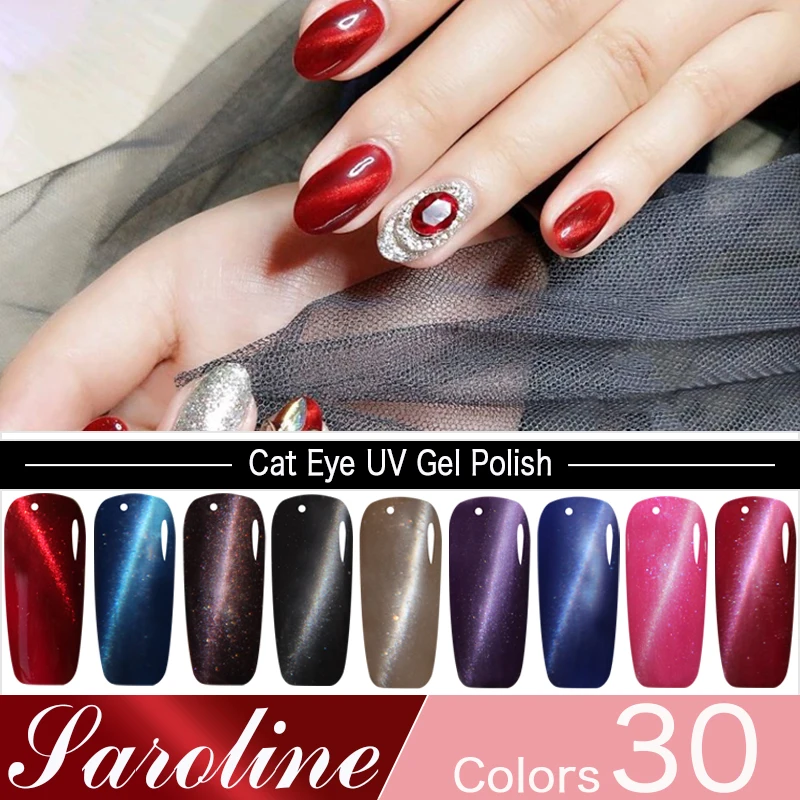 Saroline кошачий глаз отмачиваемый УФ Гель лак для ногтей эмаль магнит Магнитный