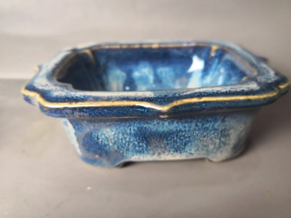 

Китайские старые фарфоровые синие и глазурованные керамические цветочные горшки