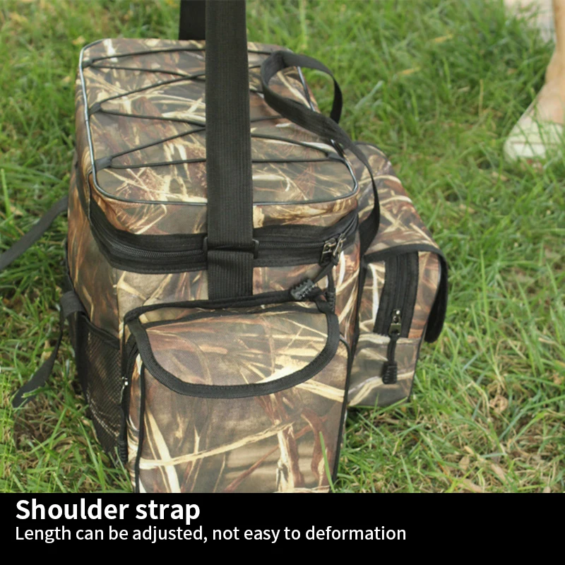 

Fishing tackle bag waterproof large capacity outdoor shoulder bag adjustable belt fishing riding bag Multifunctional bait