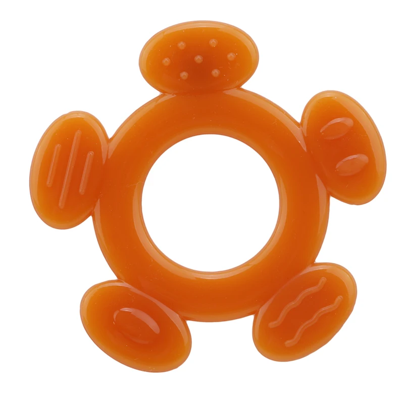 

Baby Silicone Chew Teether Ring Safe BPA Free Chain Necklace Pendant Cleaning Teeth Chew Charms Toddler Molar Toy Gift
