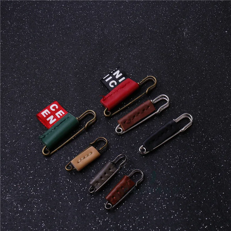 Винтажная кожаная брошь с жемчугом металлическая для мужчин и женщин украшение