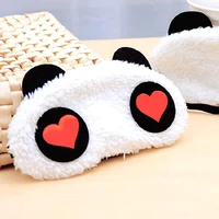 new fashion eye mask cute plush panda blindfold portable sleeping soft shade eyeshade eye cover office lunch break travel tool