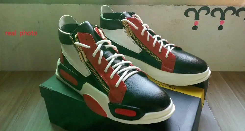 Мужские легкие кроссовки 2 цвета на шнуровке с двойной молнией круглым носком