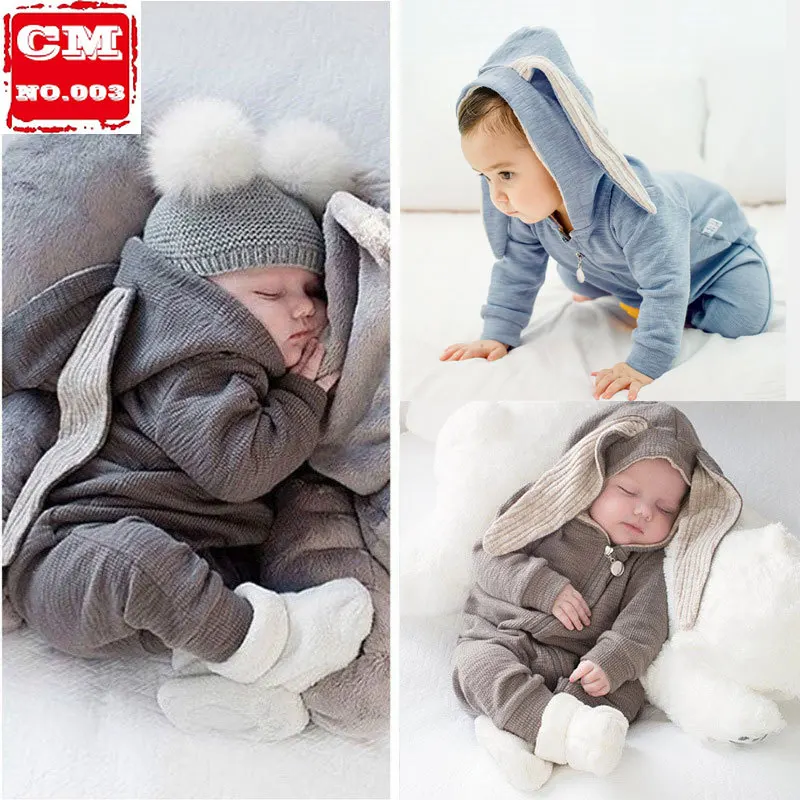 

New Spring Autumn Baby Rompers Cute Cartoon Rabbit Infant Girl Boy Jumpers Kids Baby Outfits Clothes MBR218