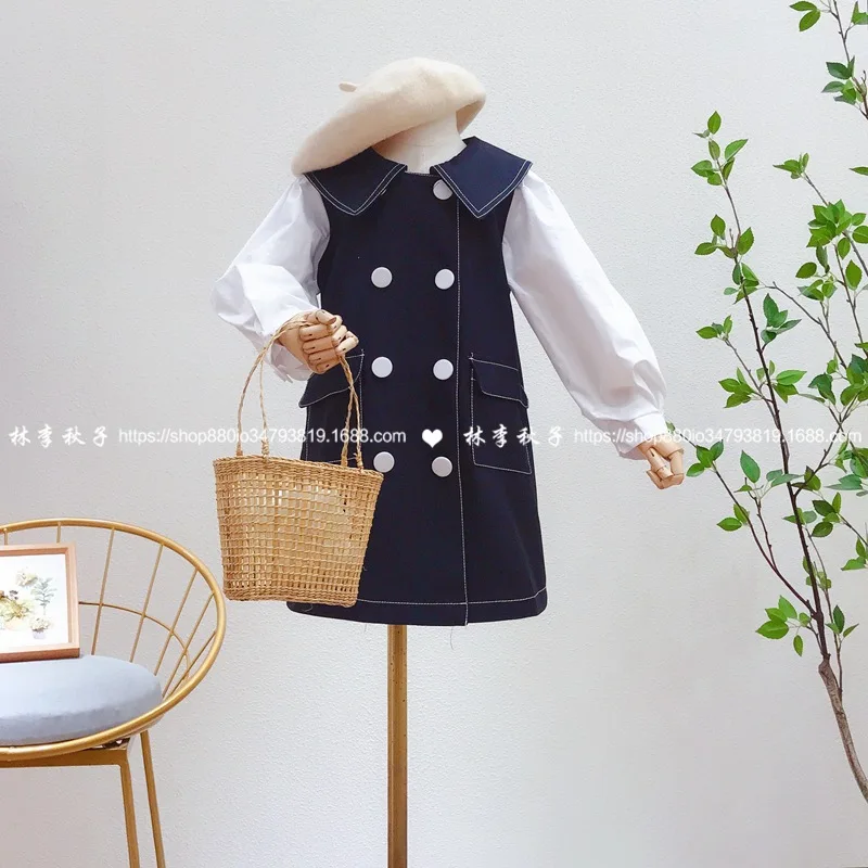 Новинка 2020 Ранняя осень свободное дикое Повседневное платье для девочек с