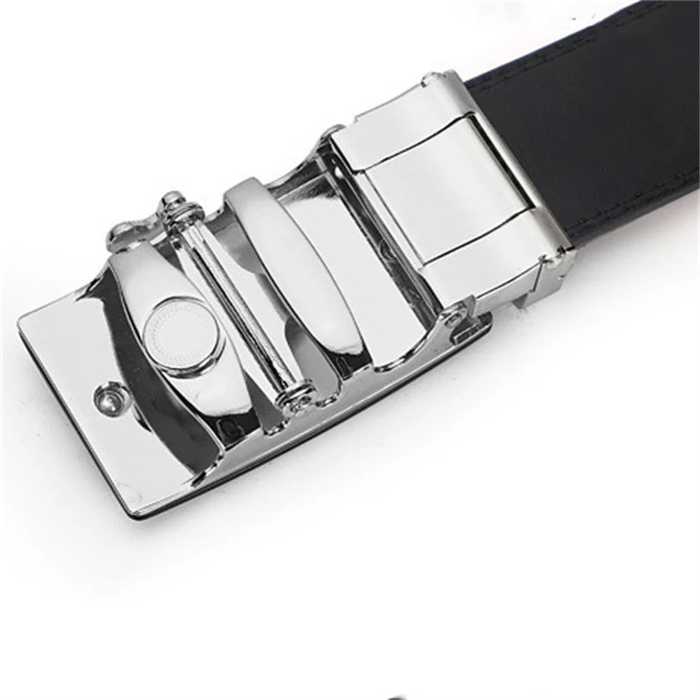 Мужской ремень из натуральной коровьей кожи с автоматической пряжкой сплава |