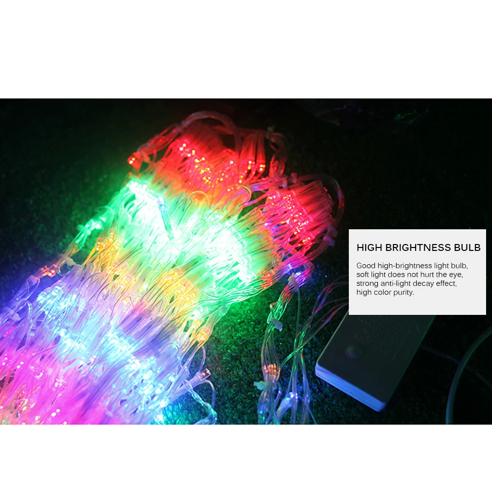 Fairy Garland LED Lanterns Peacock Mesh Net Led String Lights Outdoor Wedding Window Christmas New Year Party Decor | Освещение