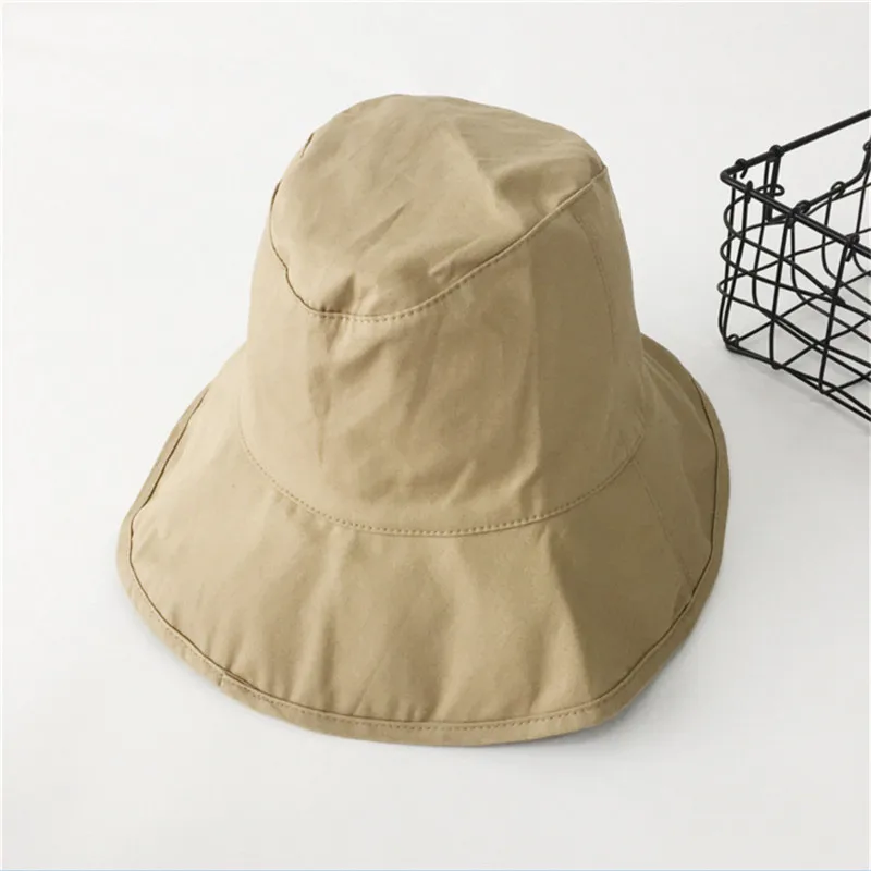 

Beach Sun Hats Women Foldable Wide Brim Chapeau Female Girl Cotton Caps UPF50+ UV Gorras AD0341